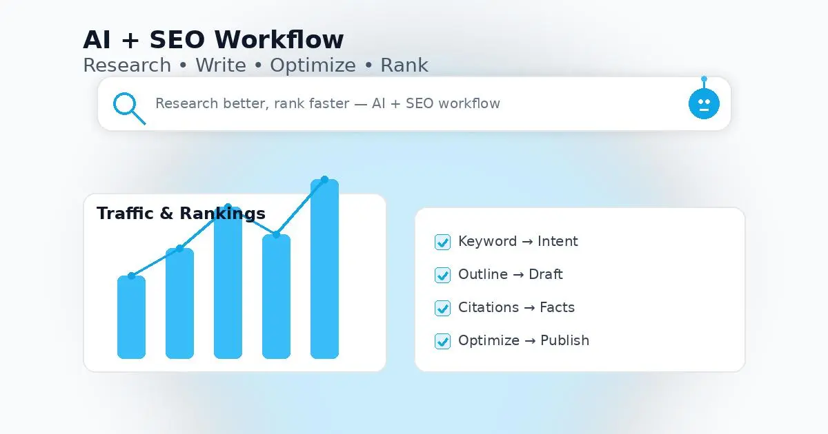 AI in digital marketing workflow for SEO optimization process