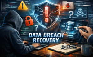 image showing data breach alert