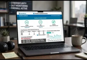 Wordfence dashboard showing how to protect your website from being hacked